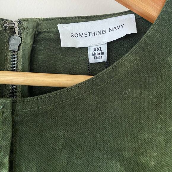 Anthropologie Something Navy Edie Long Sleeve Dress Green Tie Dye Size XXL NWT - Picture 6 of 9